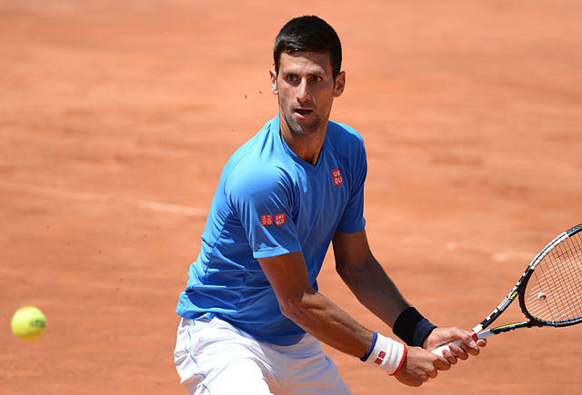 Novak Djokovic plays tennis